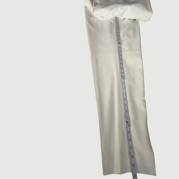 Banana Republic Off-White Barathea Italian Wool Tapered Pant Size 12 Long - Picture 7 of 16